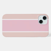 Zachte Roze en Beige Verticale Streeppatroon iPhone Hoesje (Achterkant horizontaal)