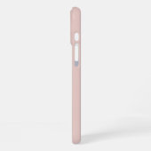 Zachte Roze en Beige Verticale Streeppatroon iPhone Hoesje (Linkerkant)