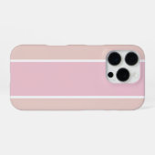 Zachte Roze en Beige Verticale Streeppatroon iPhone Hoesje (Achterkant horizontaal)