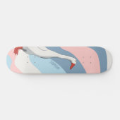 Zachte roze en blauwe luis witte loper Duck Kinder Persoonlijk Skateboard (Horizontaal)