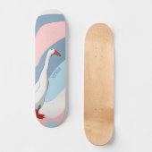 Zachte roze en blauwe luis witte loper Duck Kinder Persoonlijk Skateboard (Voorkant)