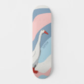 Zachte roze en blauwe luis witte loper Duck Kinder Persoonlijk Skateboard (Voorkant)