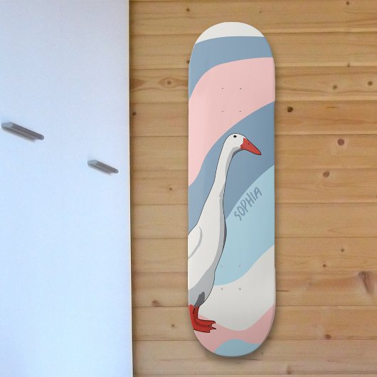 Zachte roze en blauwe luis witte loper Duck Kinder Persoonlijk Skateboard