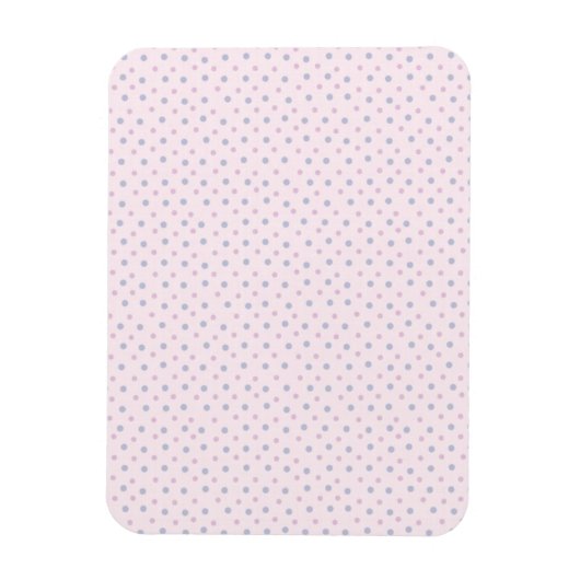 Zachte roze en blauwe micro-Stippen Magneet (Verticaal)