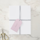 Zachte Roze en Blush Cadeaulabel (Met Touw)