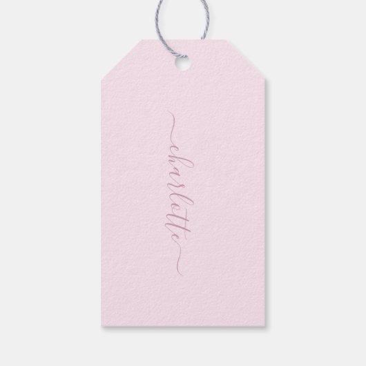 Zachte Roze en Blush Cadeaulabel (Achterkant)