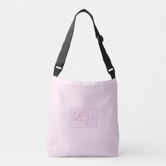 Zachte Roze en Blush Crossbody Tas (Voorkant)