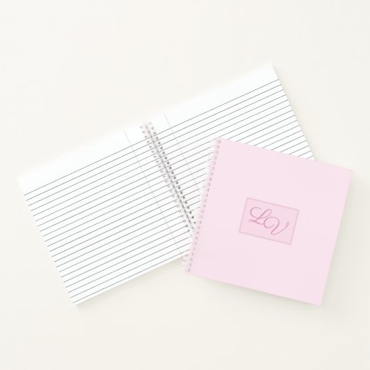 Zachte Roze en Blush Notitieboek (Binnen)