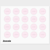  Zachte Roze en Blush Ronde Sticker (Vel)