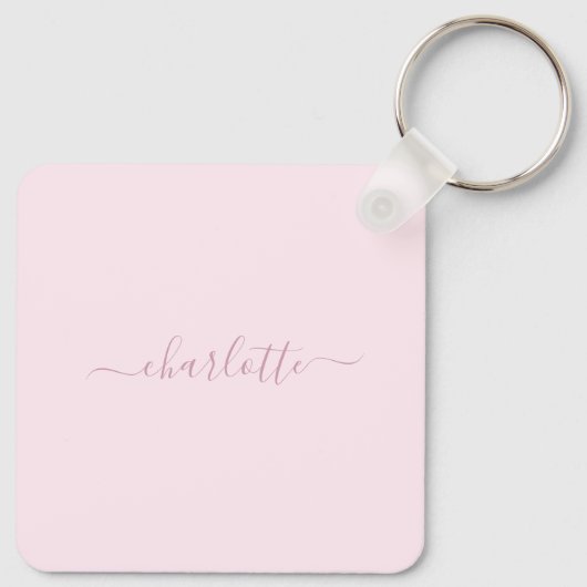  Zachte Roze en Blush Sleutelhanger (Achterkant)