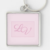  Zachte Roze en Blush Sleutelhanger (Voorkant)