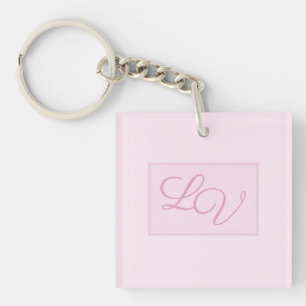 Zachte Roze en Blush Sleutelhanger