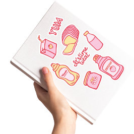 Zachte Roze en Gele Keuken Sticker Set