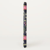 Zachte roze en grijze bloemenprint monogram naam Case-Mate iPhone case (Achterkant / rechts)