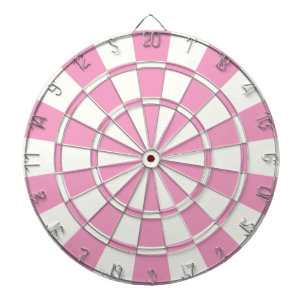 Zachte Roze en Wit Dartbord