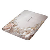 Zachte Roze en Witte Bloemen Badmat (Gekanteld)