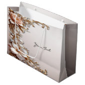Zachte Roze en Witte Bloemen Cadeautas (Voorkant Gekanteld)
