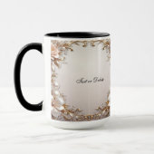 Zachte Roze en Witte Bloemen Mok (Links)