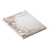 Zachte Roze en Witte Bloemen Notitieblok (Schuin)
