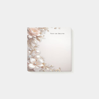 Zachte Roze en Witte Bloemen Post-it Briefjes Post-it® Notes