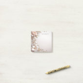 Zachte Roze en Witte Bloemen Post-it Briefjes Post-it® Notes (Op bureau)