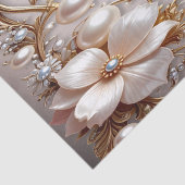 Zachte Roze en Witte Bloemen Tissuepapier (Detail)