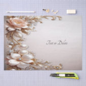 Zachte Roze en Witte Bloemen Tissuepapier (Craft)