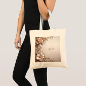 Zachte Roze en Witte Bloemen Tote Tas (Voorkant (product))