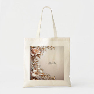 Zachte Roze en Witte Bloemen Tote Tas