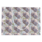 Zachte roze en witte hydrangeas Grote Gift Bag Groot Cadeauzakje (Achterkant)