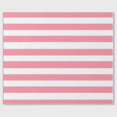 Zachte roze en witte strepen cadeaupapier (Vlak)