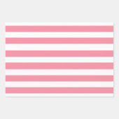 Zachte roze en witte strepen inpakpapier vel (Voorkant 2)