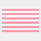 Zachte roze en witte strepen inpakpapier vel (Voorkant)