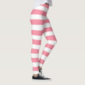 Zachte roze en witte strepen leggings (Rechts)