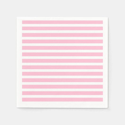 Zachte roze en witte strepen servet (Voorkant)