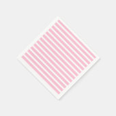 Zachte roze en witte strepen servet (Hoek)