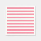 Zachte roze en witte strepen servet (Voorkant)