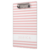 Zachte roze en witte stripper naam klembord (Links)