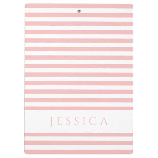 Zachte roze en witte stripper naam klembord (Achterkant)