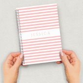 Zachte roze en witte stripper naam notitieboek