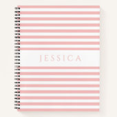 Zachte roze en witte stripper naam notitieboek (Voorkant)