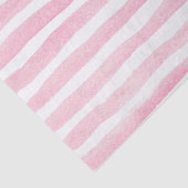 Zachte Roze en Witte Waterverf Gestreepte Tissuepapier (Detail)