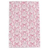 Zachte Roze Esthetische Strik Medium Cadeauzakje (Voorkant)