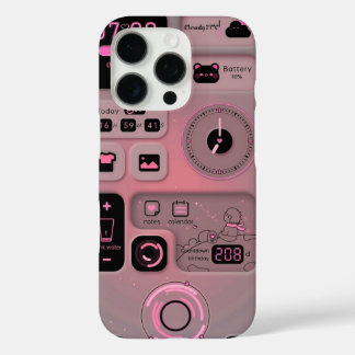 Zachte Roze Esthetische Telefoon Sticker iPhone 16 Pro Hoesje