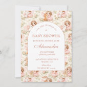 Zachte Roze Fee Baby Shower Kaart (Voorkant)