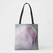 Zachte roze flaminginkastel, speciaal aangepast tote bag (Voorkant)