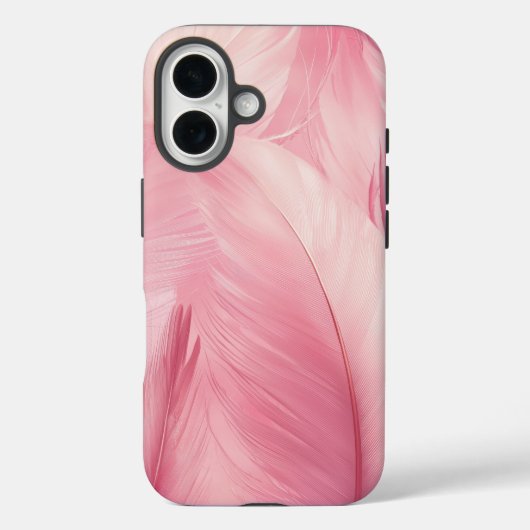 Zachte roze flamingo veer telefoonhoesje Case-Mate iPhone case (Achterkant)