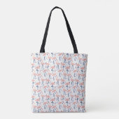 Zachte roze flamingos tote bag (Achterkant)