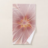 Zachte roze Floral Dream Abstracte fractale kunstb Bad Handdoek (Handdoek)