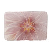 Zachte roze Floral Dream Abstracte fractale kunstb Badmat (Voorkant)